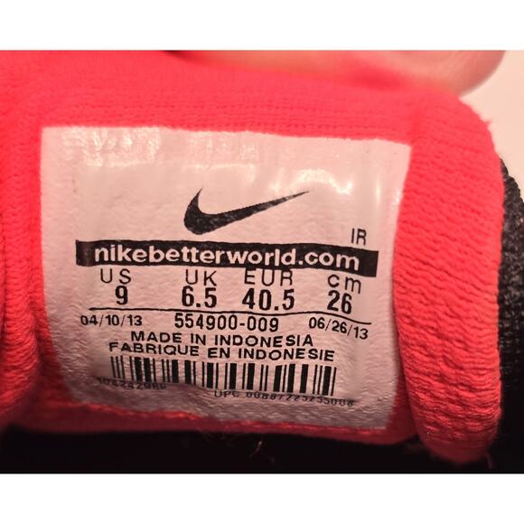 Nike Revolution 2 Sneakers Womens 8 Black Blue Running Shoes Casual 554900-009 - Picture 7 of 7